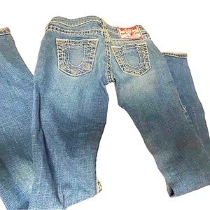 LIKE NEW BUT VINTAGE! TRUE RELIGION WOMENS BOOTCUT MID-LOWRISE JEANS SZ 26